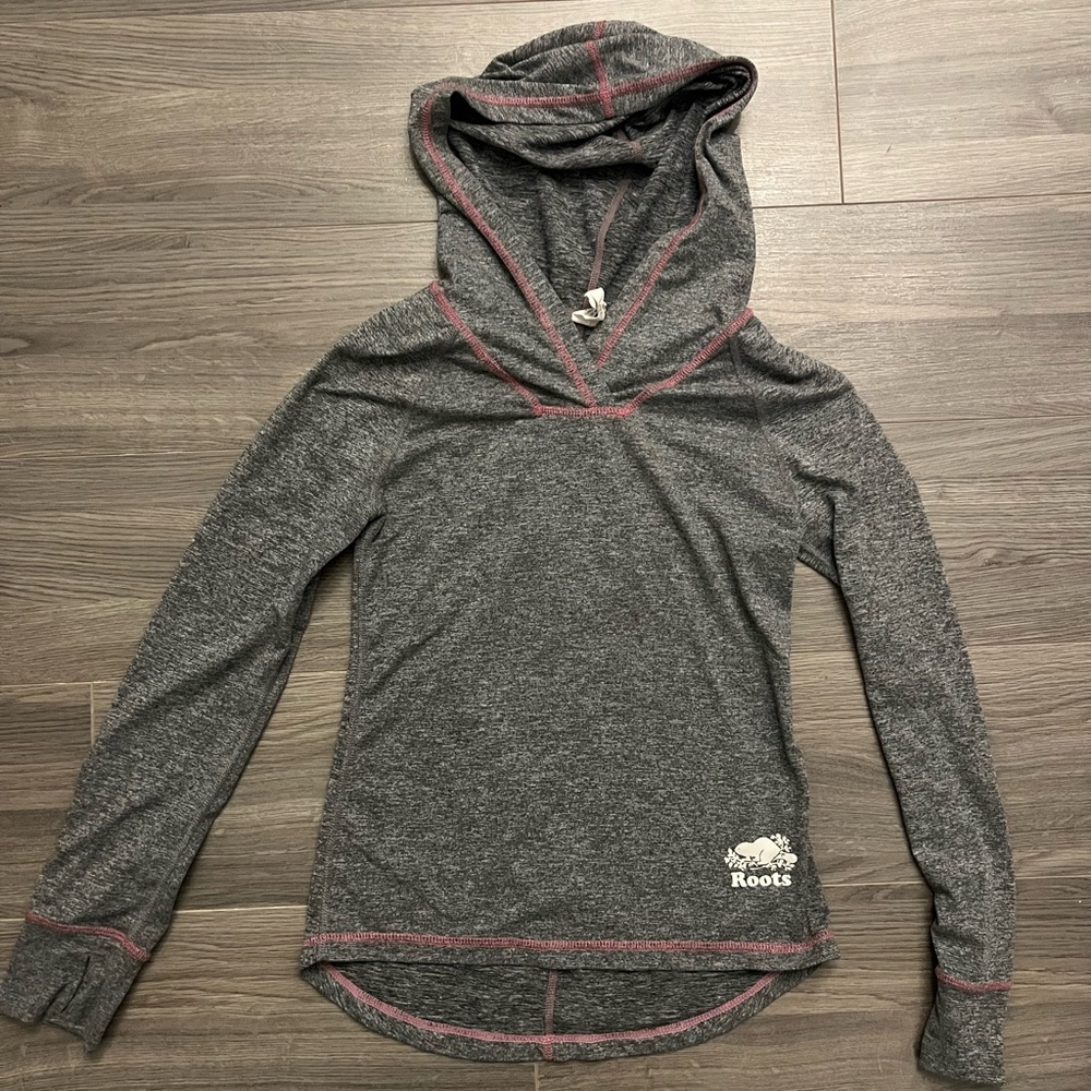 Roots Women's Gray Hoodie Top
